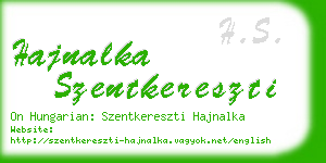 hajnalka szentkereszti business card